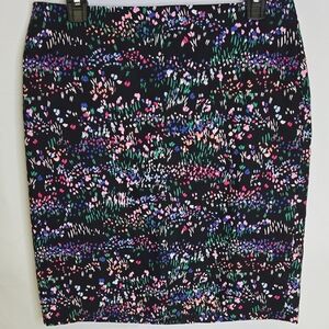 Talbots Petite Floral Pencil‎ Skirt, Black/Multicolor, Women's Size 10P
